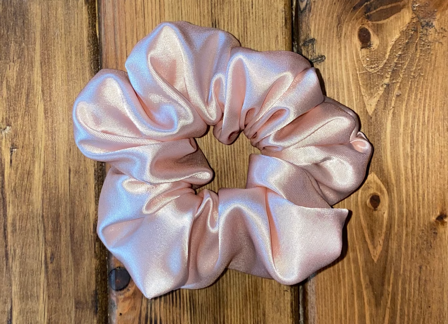 Blush Pink Silk Scrunchie