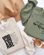 You are Enough Sage Crewneck