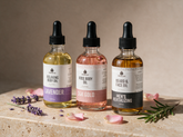 Kokoualush Body Oil Trio: lavender relaxing, 24K gold rose and men&