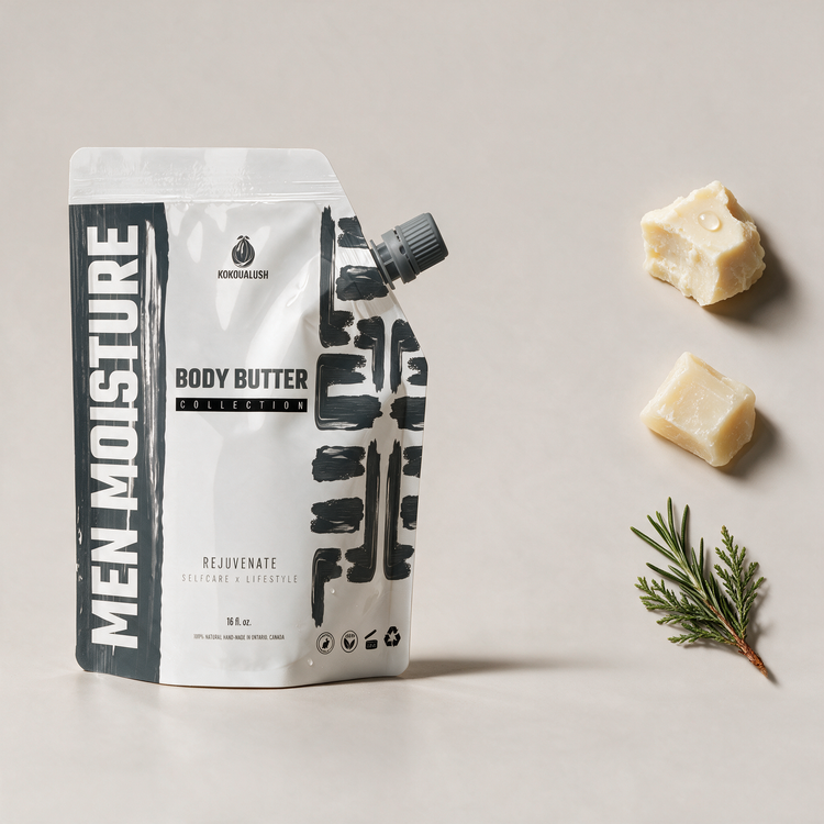 Kokoualush Men Moisture body butter key ingredients shea butter, cocoa butter and cedar