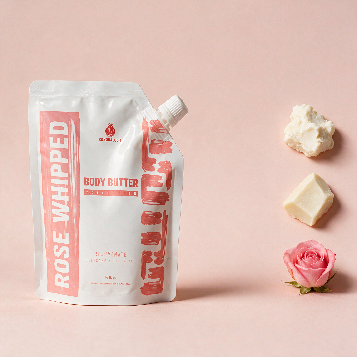 Kokoualush Rose Whipped body butter key ingredients shea butter, cocoa butter and rose