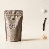 Kokoualush Vanilla Cashmere bath soak ingredients sea salt, vanilla and oats