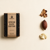 Kokoualush African black soap ingredients plantain, cocoa pod and shea butter