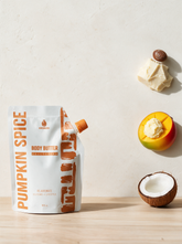 Pumpkin Spice body butter ingredients: shea butter, mango butter and coconut oil