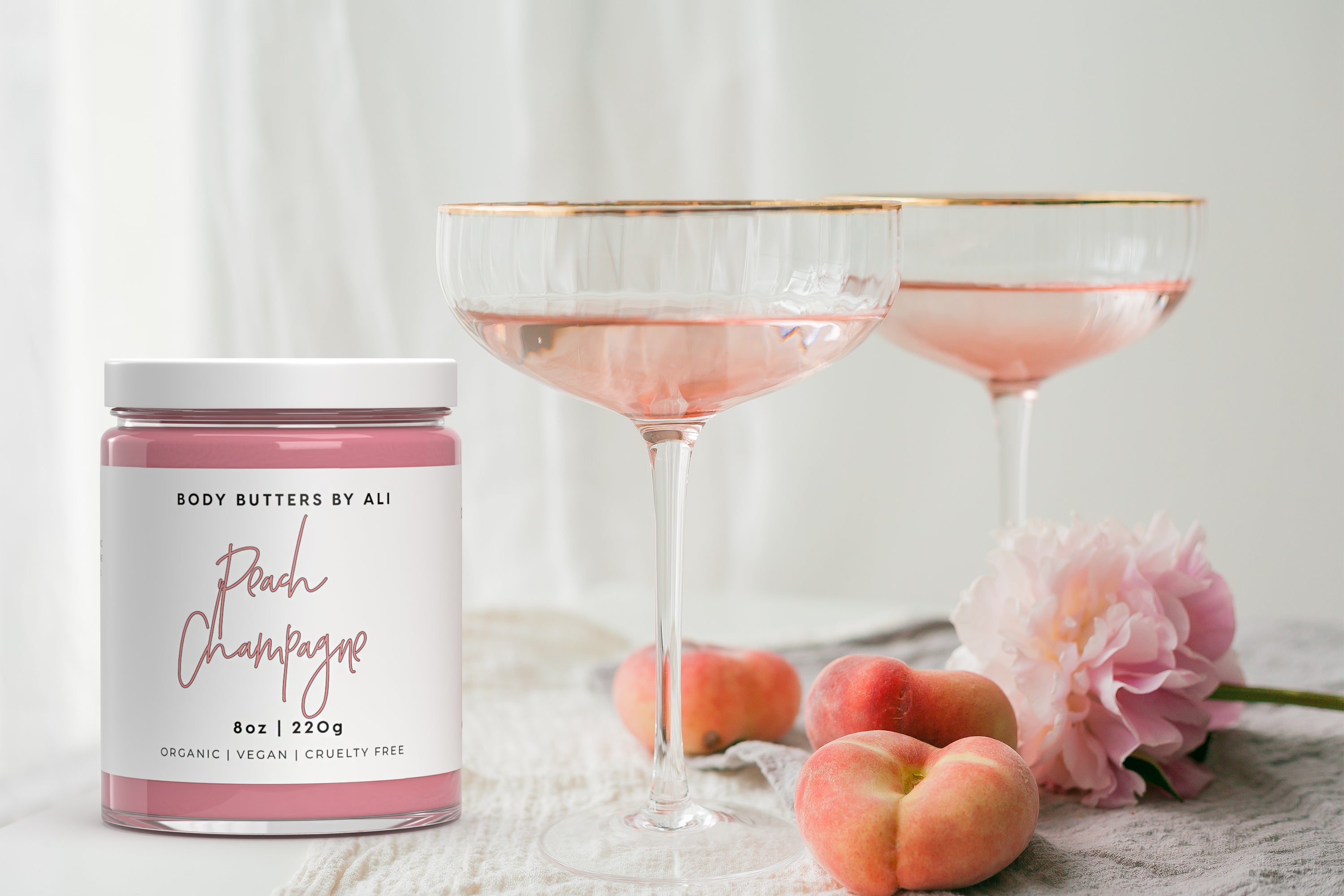 Peach Champagne Foaming Body Scrub